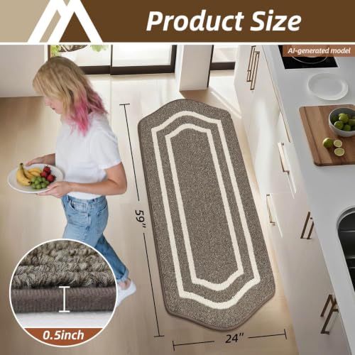 Long Kitchen Floor Mats and Rugs Non Slip Washable