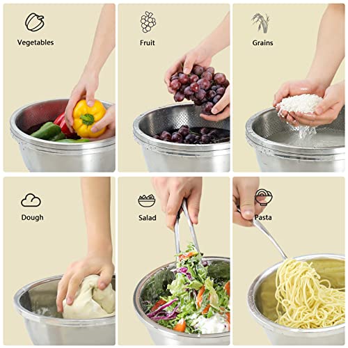 304 Stainless Steel Fine Mesh Colander Set (2 Count)