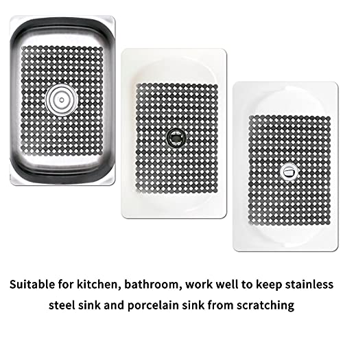2Pack Kitchen Sink Mat for Stainless Steel (Black Translucent)