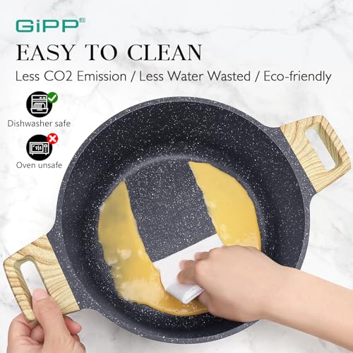 Ceramic Pots and Pans Set Non Stick (Dark Gray / 22 Pieces)