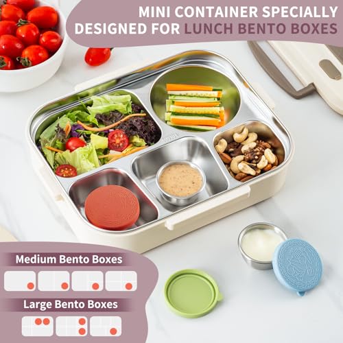8 Pack 1.6 Oz Small Salad Dressing Containers To Go (1.6 OZ-Multicolor)