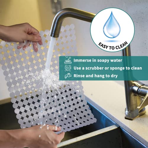 2Pack Kitchen Sink Mat for Stainless Steel (Clear)