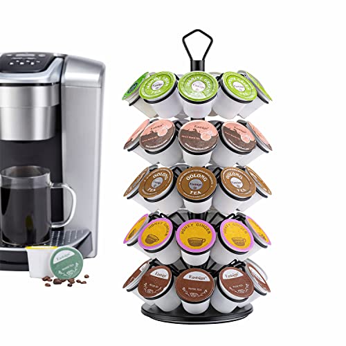 K Cup Storage Coffee Capsules Pod Holder Carousel Capsule Display Storage for k (5 tiers)