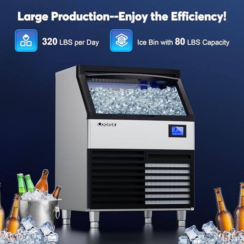 Commercial Ice Maker Machine 320LBS (320LBS/DAY / Stainless Steel)
