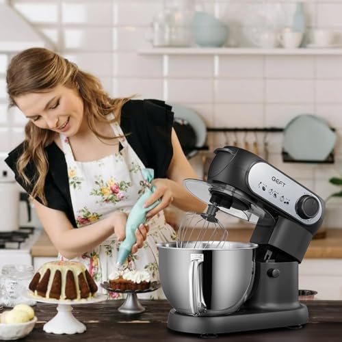 Stand Mixer 6QT Mixers Kitchen Electric Stand Mixer (Black / One Bowl (6QT))