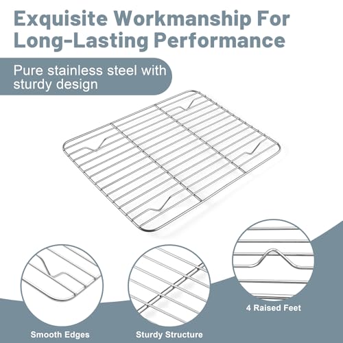 Cooling Rack 9.75” x 7.5” Stainless Steel Wire Baking Rack (9.75"*7.5")