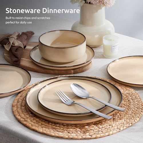 18 Piece Dinnerware Sets (Sandy Beige / Service for 6)