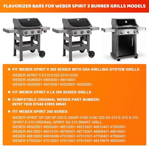 Grill Parts for Weber Spirit E310 (17.5" x 23.8" -7638 7636 69787 Spirit 300)