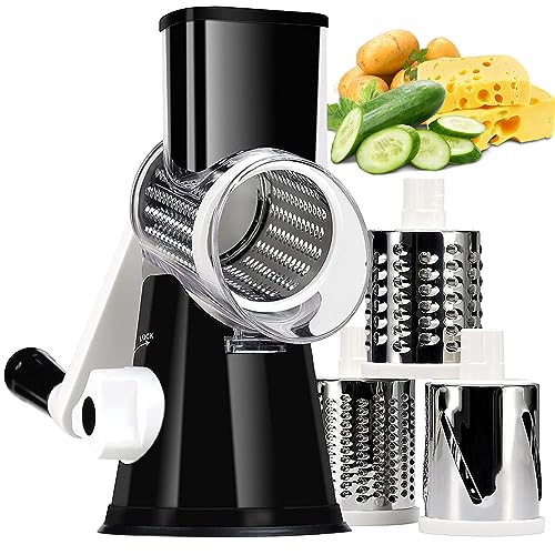 Rotary Cheese Grater Hand Crank Black