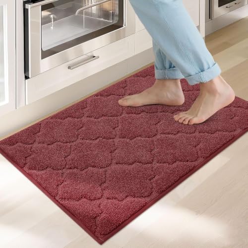 Kitchen Rugs Non Slip Washable 20"x32" (Red / 20"X 32")