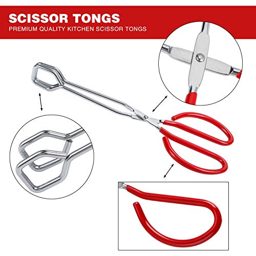 10 Inch Stainless Steel Scissor Tongs (2 Count)