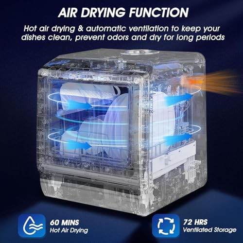 Portable Countertop Dishwasher (White & Black)
