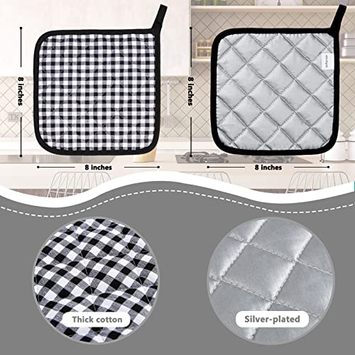 4 Pack Pot Holders for Kitchen Clearance (4 Count)