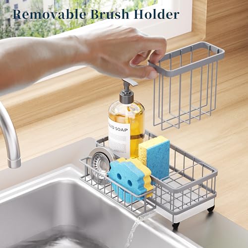 Sponge Holder for Kitchen Sink (Gray / Large)