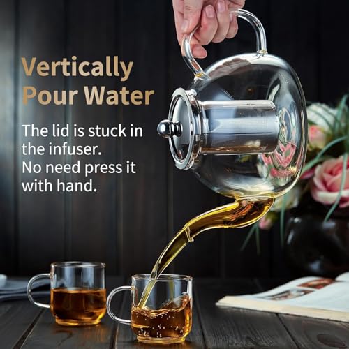 Glass Teapot with Infuser (Clear / 41OZ)