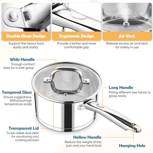3 Qt Saucepan with Lid (3 Quarts)