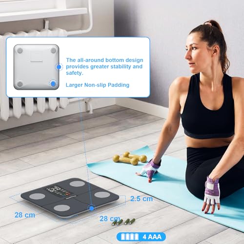 Smart Scale for Body Weight (Black / 4-electrode)