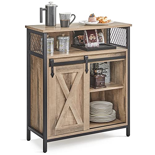 Buffet Cabinet (Without Power Outlet and Light / 11.8"D x 27.6"W x 31.5"H / Camel Brown + Ink Black)
