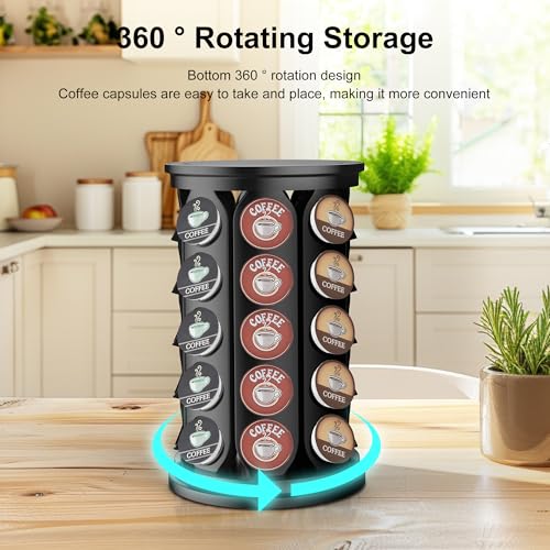 K Cup Holder Coffee Pods Holder with 40 K (Black)
