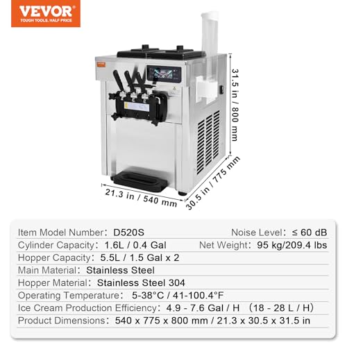 Commercial Ice Cream Machine (New Countertop 3 Flavors Flagship Model)