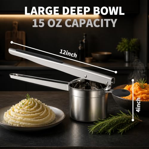 15oz Stainless Steel Potato Masher Ricer (SPR-B)