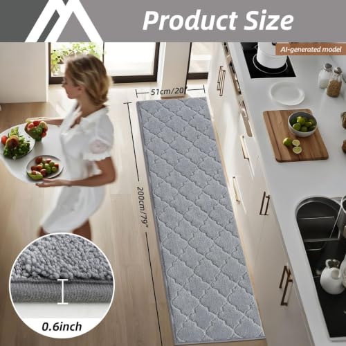 Soft Kitchen Floor Mats and Rugs Non Slip 20"x79"