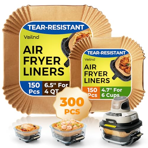 300 Pcs Air Fryer Liners Fits for Ninja Crispi 4 (6.5 inch Square)