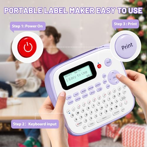 D210S Label Maker Machine with (Purple)