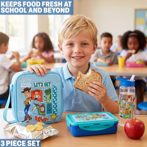 Toy Story Boys Lunch Box 3Pc Set (Blue Toy Story)