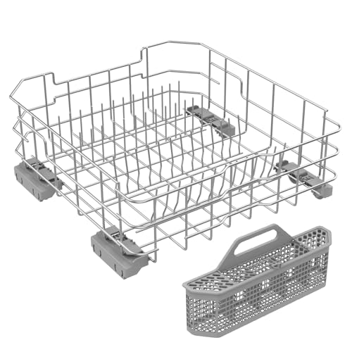 UPGRADED WD28X26099 Dishwasher Lower Rack Compatible with GE Dishwasher Rack Replacement Parts with Wheel