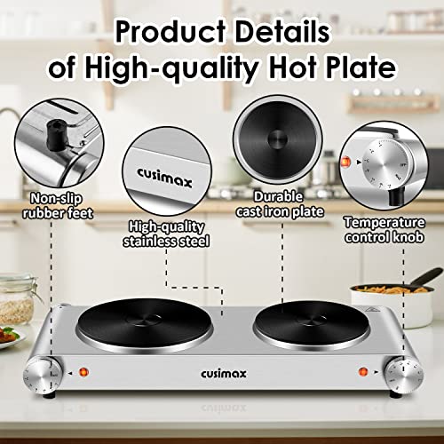 Hot Plate Electric Double Burner (Silver / Double)