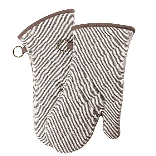 Yarn Dyed Oven Mitts 1 Pair (Khaki)