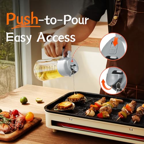 16oz 470ml Glass Olive Oil Sprayer for Cooking (Ash)