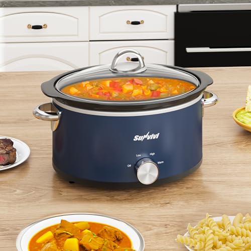 3 Quart Slow Cooker & Mini Food Warmer with 3 Heating Settings