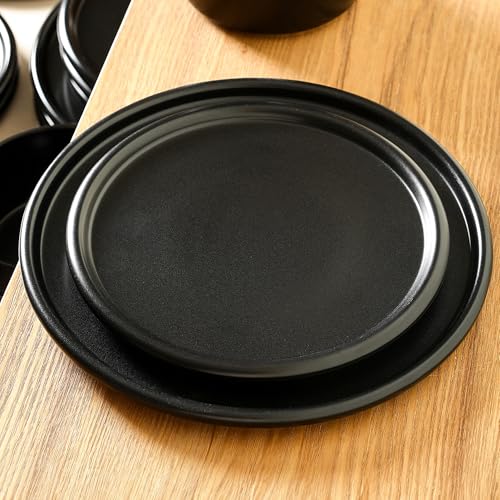 Eden Dinner Plate Set (Black / 4-Piece - Dinner Plate)