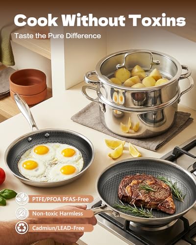 Hybrid Nonstick Cookwre Set (Silver)