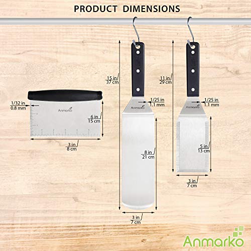 Metal Spatula Stainless Steel Scraper (ABS plastic handle set)