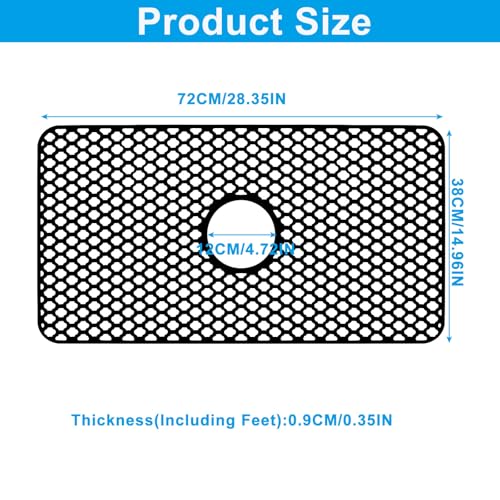 Silicone Sink Protectors (28"X15" Black)
