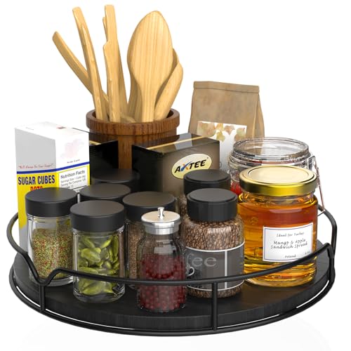 Lazy Susan Turntable Organizer with Anti (Black / 13'')