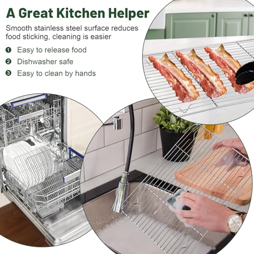Cooling Rack 15.3” x 11.1” Stainless Steel Wire Baking Rack (15.3"*11.1")