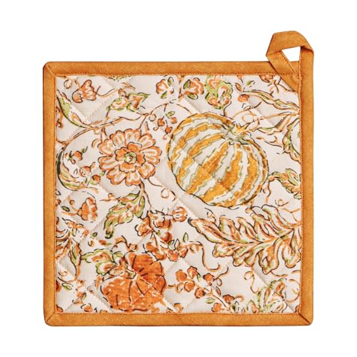Pot Holders 100% Cotton Potholders (127 - Pumpkin Spice / 8" x 8" (Pot Holder Pack of 1))