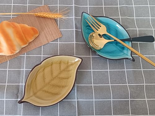 Ceramic Spoon Rest for Stove Top & Kitchen Counter Cooking Spoon Holder for Stove (A, Fall yellow)