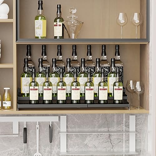Expandable Spice Rack organizer with 3 (Black / 3 PACKS/BLACK)