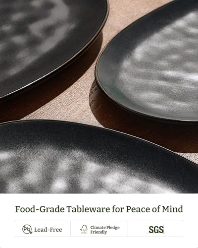 Serving Platters Set of 3 Sizes (Matte Dark Charcoal)