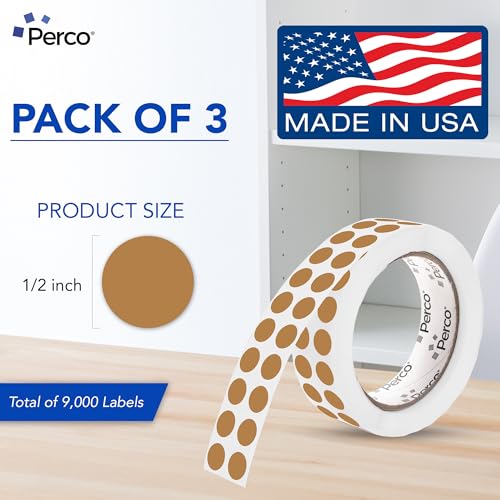 Kraft Brown Perforated Round Circle Dot Sticker 1 (Kraft Brown / 0.5 Inch)