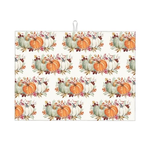Fall Dish Drying Mat 18x24 for Kitchen Counter (24" x 18")