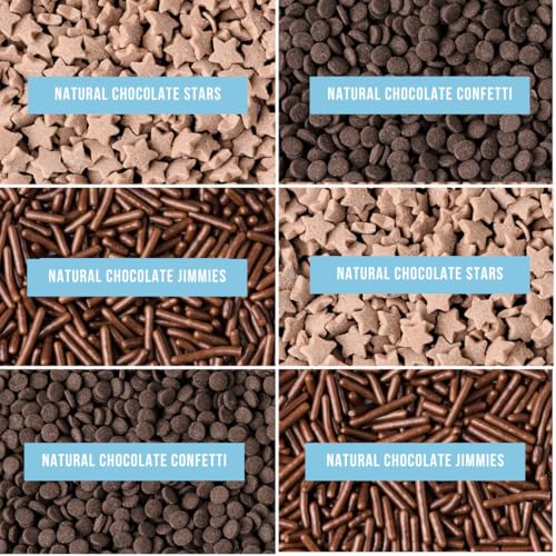 Dye Free Chocolate Sprinkles 6 Cell Variety (Chocolate)