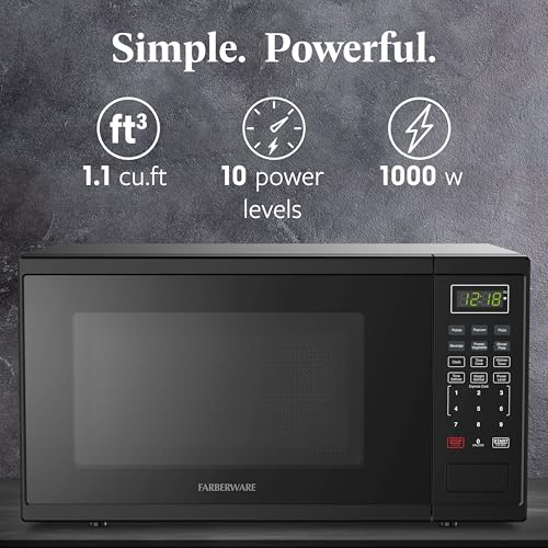 1.1 Cu. Ft. Countertop Microwave Oven (1.1 Cu. Ft / Black)