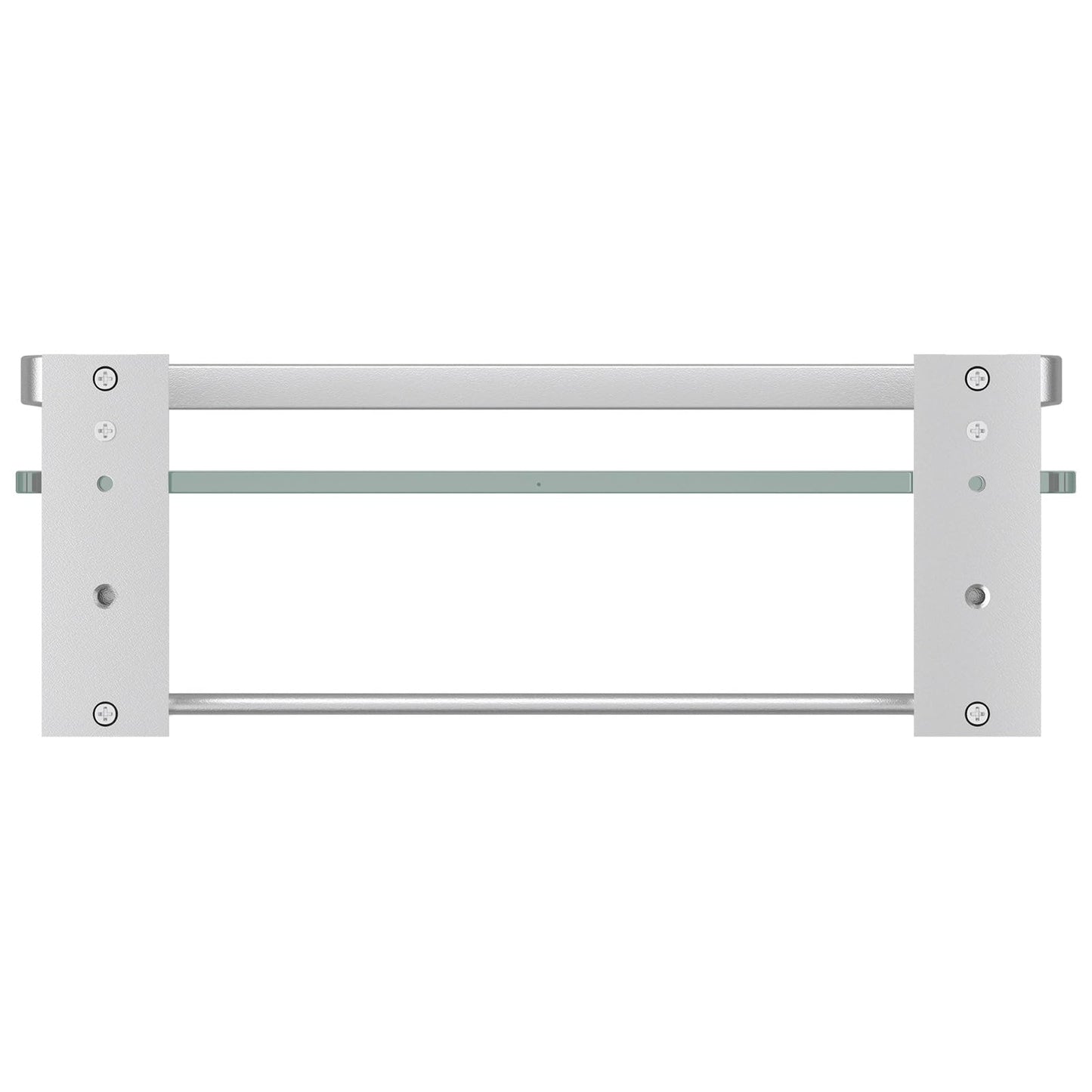 Bathroom Wall Shelf with Towel Bar (Silver / Shelf with Towel Bar)