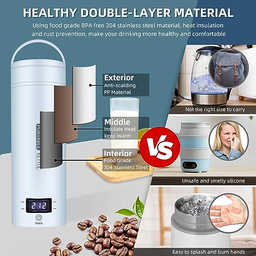 Portable Electric Kettle Travel (Blue)